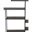 Support mural Ryl, tablettes ouvertes asymétriques 30 po, métal noir