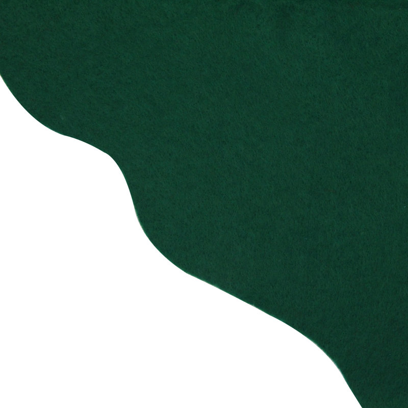 Pine Green Scalloped Edge Round Christmas Tree Skirt, 38" W