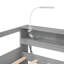 Lit de jour simple TG en bois gris - 2 gigognes, 3 rangements, charge et fonction avec charge-1573432262
