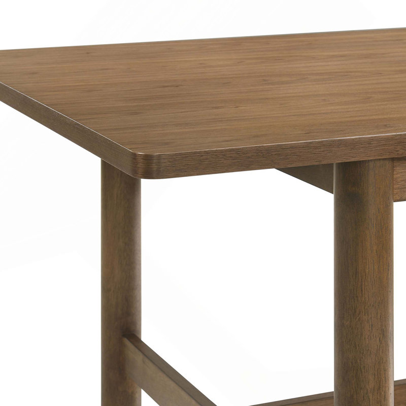 Ensemble de table de salle à manger 7PCS, table rectangulaire en bois avec pieds en tréteaux et 6 chaises