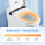 Toilette intelligente avec siège de bidet intégré, siège à ouverture / fermeture automatique, capteur de pied, affichage à DEL, veilleuse, eau chaude et sécheuse, lampe rotative, poignée latérale avec commande multiple