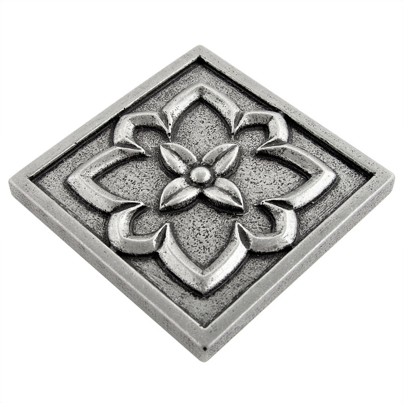 Carreau décoratif en résine 2 po x 2 po Crown, Étain / nickel