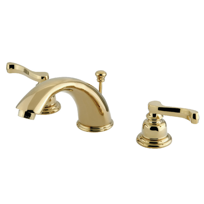 Robinet de salle de bain espacé Kingston, Laiton poli