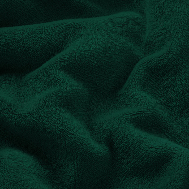 Faux Fur Reversible Fleece Throw Blanket – Soft & Cozy, Green Emerald, Double (4'6)