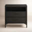 Taraji Two-Drawer Metal Leg Nightstand In Vintage Coffee