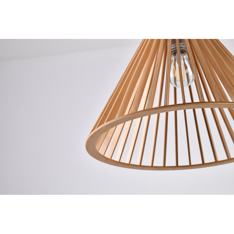 Lecuyer Eclectic 1-Light Single Cone Pendant, 21.6" H x 15.7" W x 15.7" D