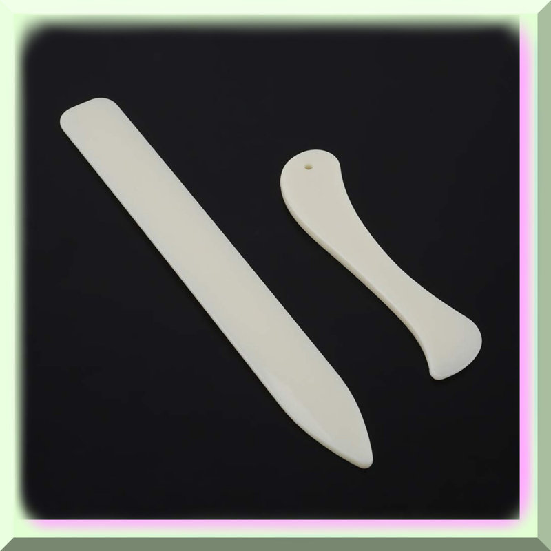 2-Piece White Bone Folder Set for Scoring and Folding