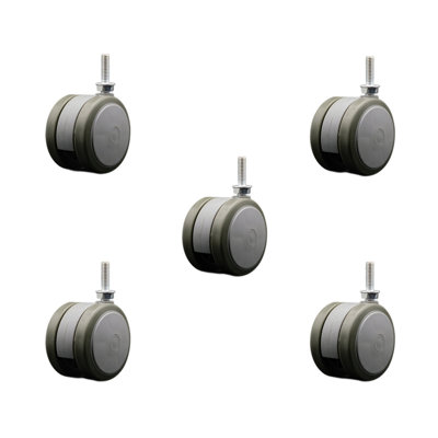 Ensemble de 5 roulettes à tige filetée 5/16 po 2-3 / 8 po