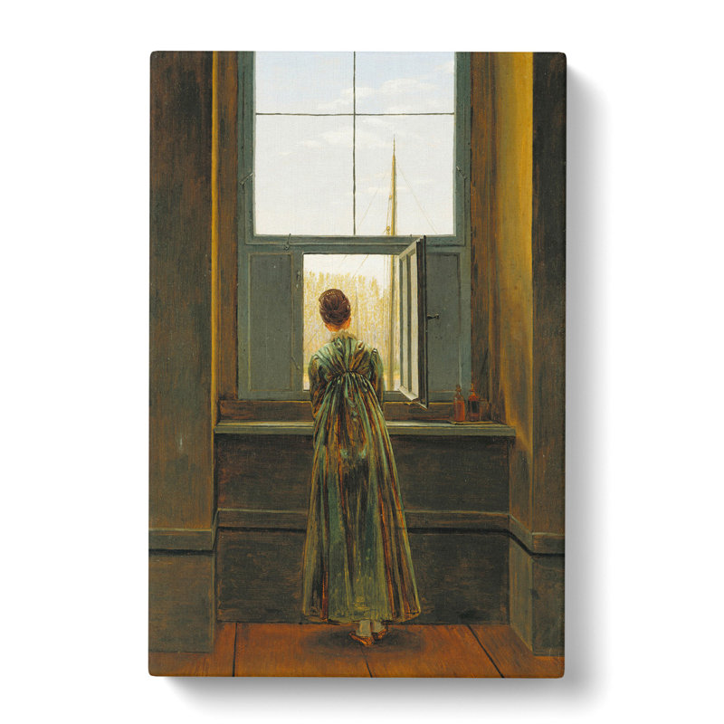 Woman at the Window by Caspar David Friedrich - Wrapped Canvas, 50cm H x 35cm W x 3cm D