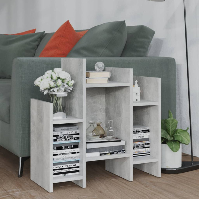 Gieslinde Floor Shelf End Table, Concrete Grey, Concrete Grey