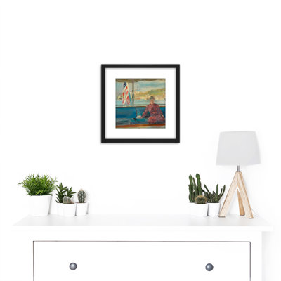 Mrs Clark on Yacht 1947 1 Piece Single Picture Frame Wall Art