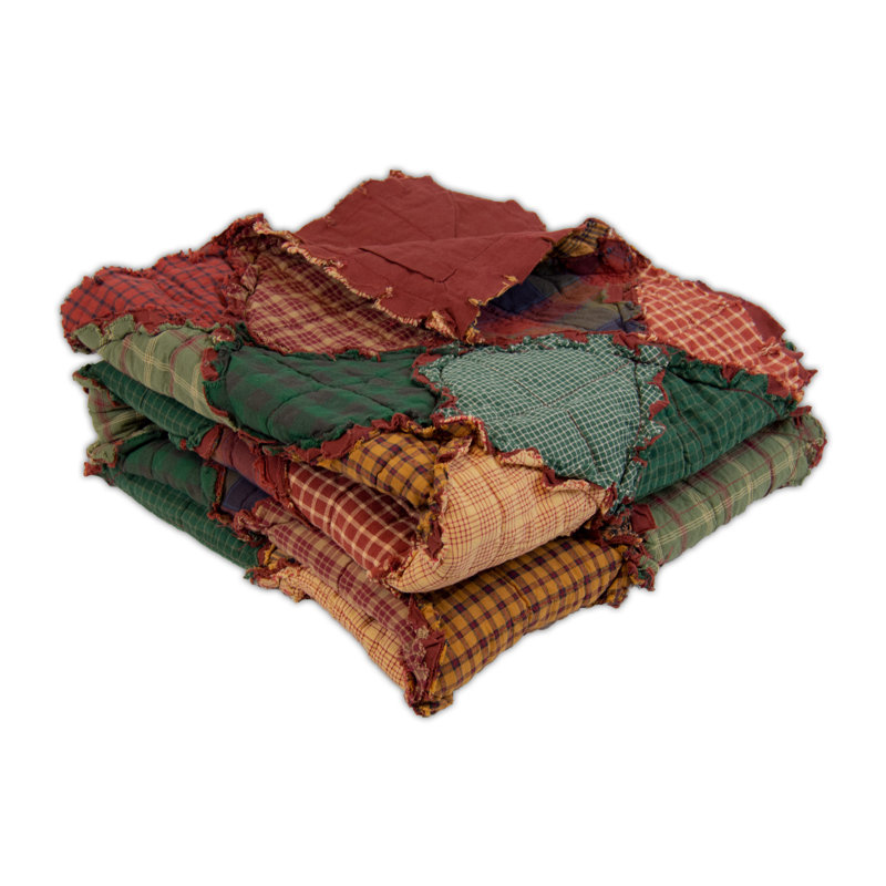 Donna Sharp Campfire Ragged Pieced Cotton Quilted Throw