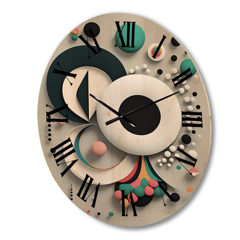 Horloge murale géométrique rétro, Moyenne