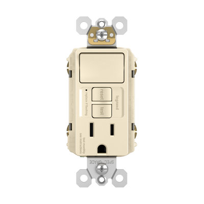 radiant 15 Amp Combination Self Test Tamper Resistant Single GFCI Outlet and Single Pole Switch