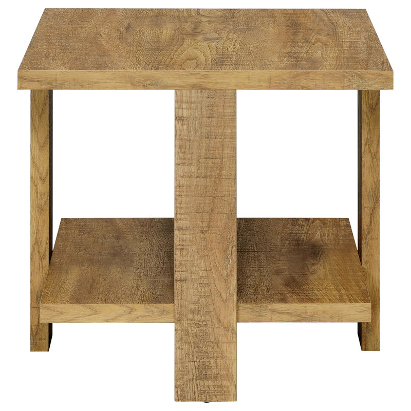 Square End Table with One Open Shelf