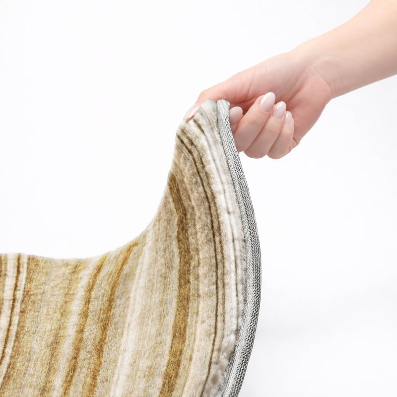 Tapis à poil long de qualité supérieure lavable à la machine Dream ADS529, Chocolat, 5 pi x 7 pi 6 po