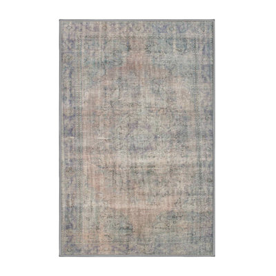 Tapis beige/gris contemporain