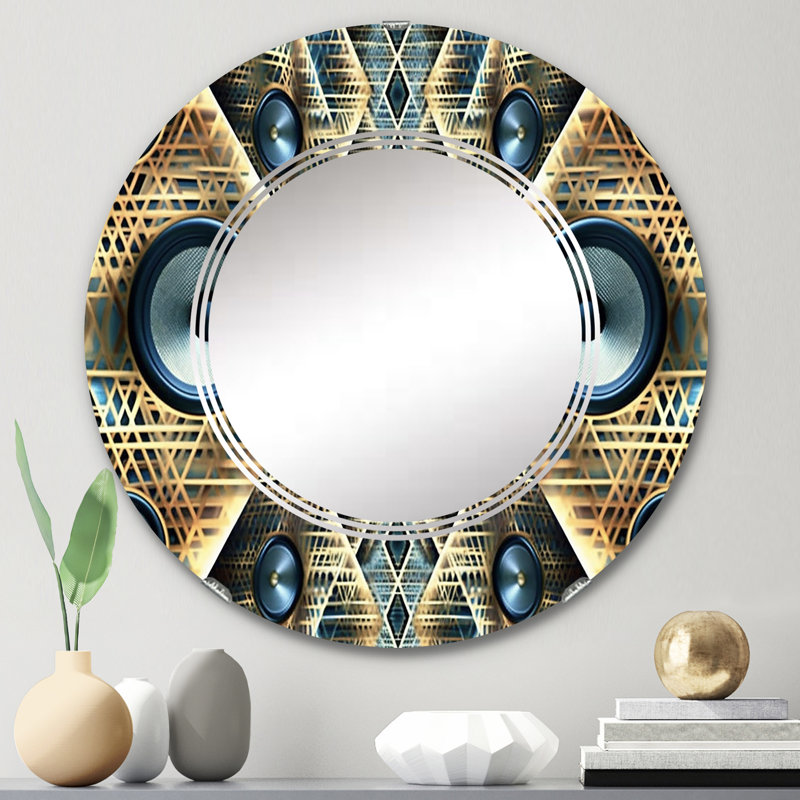 Chatelau - Miroir mural moderne rond, 24 po x 24 po