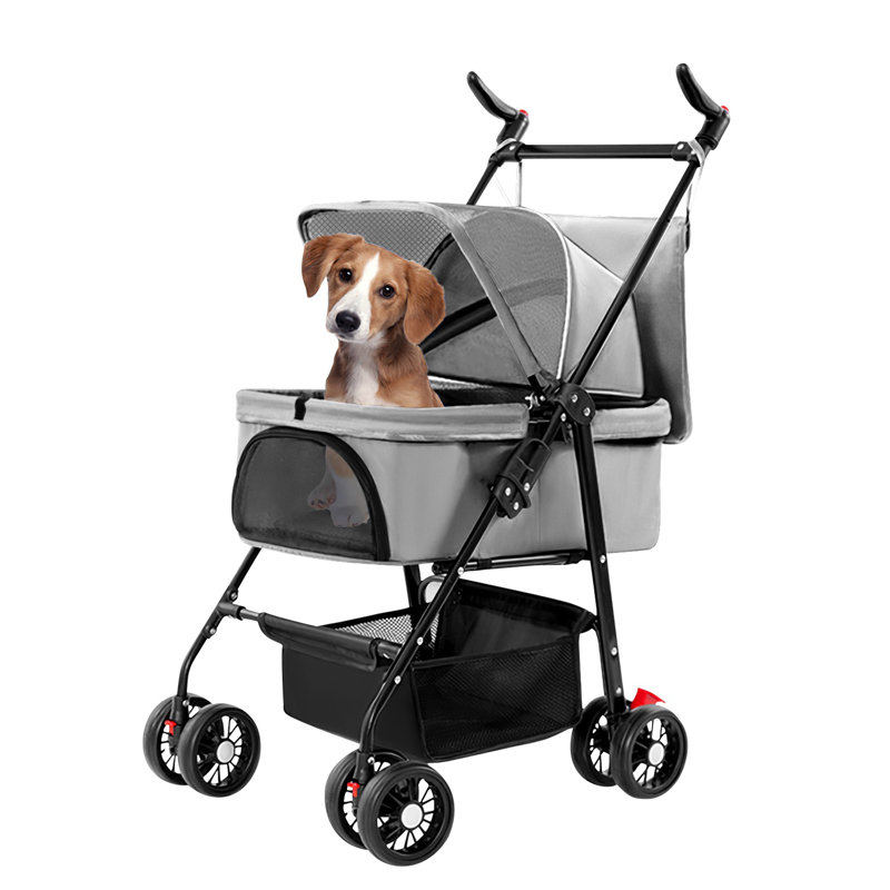 Foldable Pet Trailer, Gray