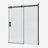 Matte Black Shower Door With 5/16" Tempered Glass - Adjustable Wall Channel For Uneven Bathroom Sliding Black, Leak & Nano Treatment