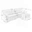 Canapé 3 places avec repose-pieds Chenille-1884469301