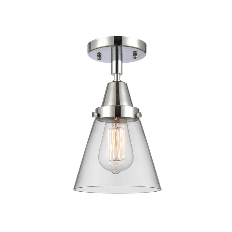 Plafonnier en verre, DEL, Non, Chrome poli