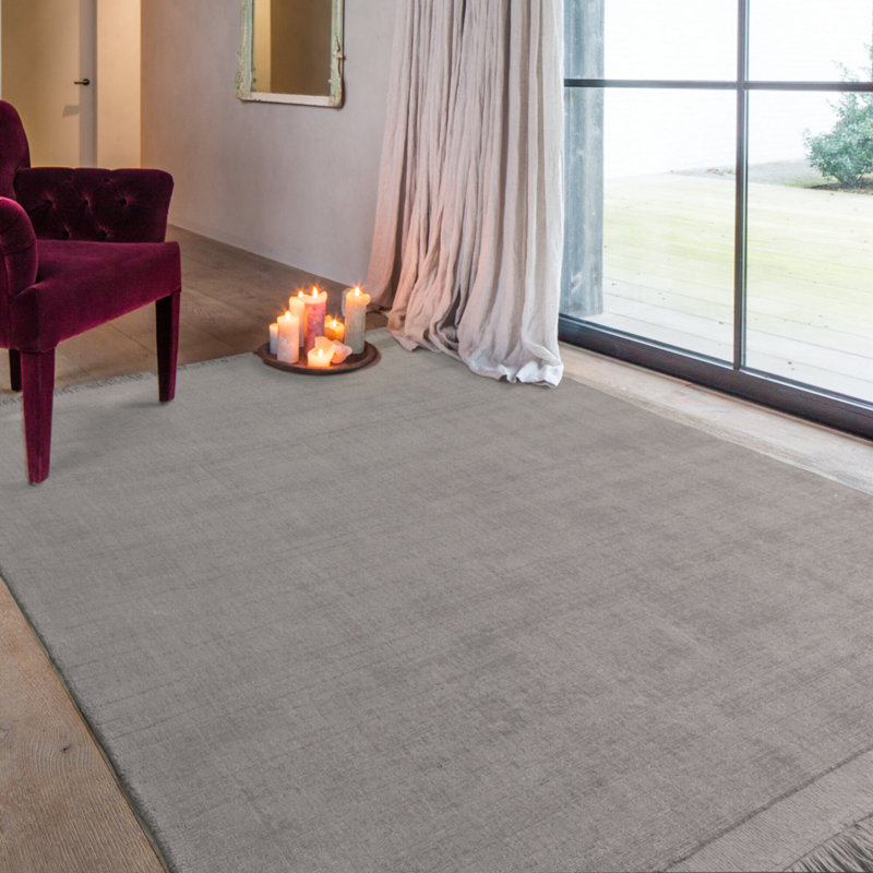 Aerilyn Solid Colour Hand Woven Area Rug, Rectangle 200 x 290cm