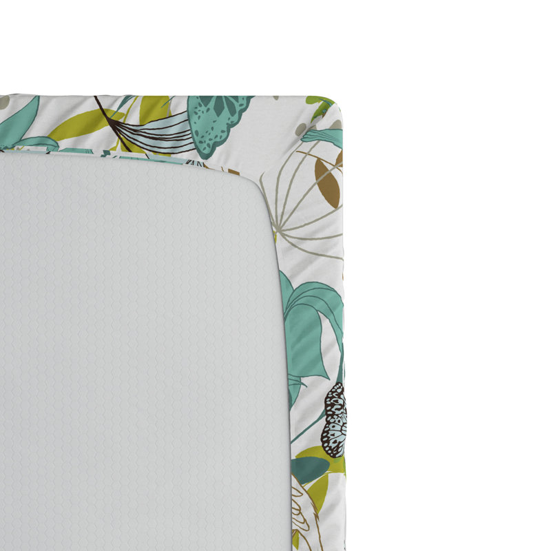 Microfiber Floral Fitted Sheet, Full/Double Fitted Sheet