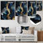 Abstract Geode Gold And Blue Marble V - Unframed Print on Metal-87838463