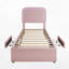 Upholstered bed WITH 2 DRAWERS VELVET PINK-921671888