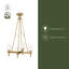 Lustre géométrique à 4 lumières de style bougie Lucian-77452427