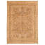 Tapis unique en laine noué à la main style nouvel âge Ushak brun de 8 pi 6 po x 11 pi 8 po Yaak
