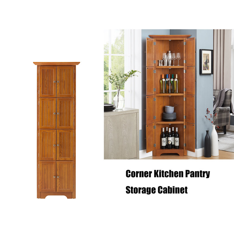 Corner Storage Cabinet, Brown