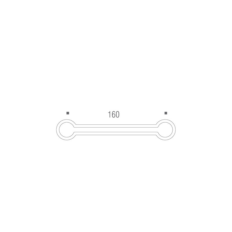 Poignée barre 6 1/4" au centre Olivia, Chrome poli