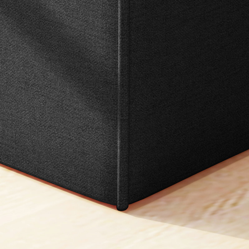 Cube - Repose-pieds confortable gris anthracite 17 po x 16,5 po x 16,5 po sans assemblage