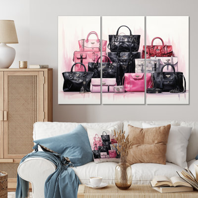 «All I Need Is My Designer Sacs II» - Ensemble de décoration murale tendance en métal
