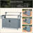 53.3" Outdoor Kitchen Island With Raised Shelf, Solid Wood Storage Cabinet With Stainless Steel Top, Outdoor Rolling Grill Cart With Internal Storage Rack, Adjustable Shelf, Spice Rack-487064766