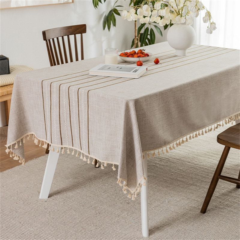 Nappe infroissable en coton avec revêtement imperméable, L 70 po x l 55 po