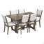 Ensemble de table de salle à manger extensible 7 pièces pour 6 personnes, table de cuisine rectangulaire avec 6 chaises rembourrées, chaises de salle à manger à dossier courbé pour la salle à manger (espresso)