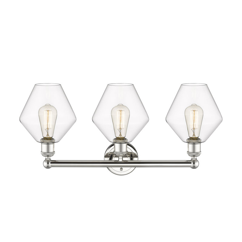 Éclairage pour meuble-lavabo 3 lumières Amylea, Nickel poli, Clair