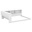 Lit de jour en L pour grand lit en bois avec tablettes de rangement, cadre de lit d'angle peu encombrant avec station de charge et lumières DEL-916194527