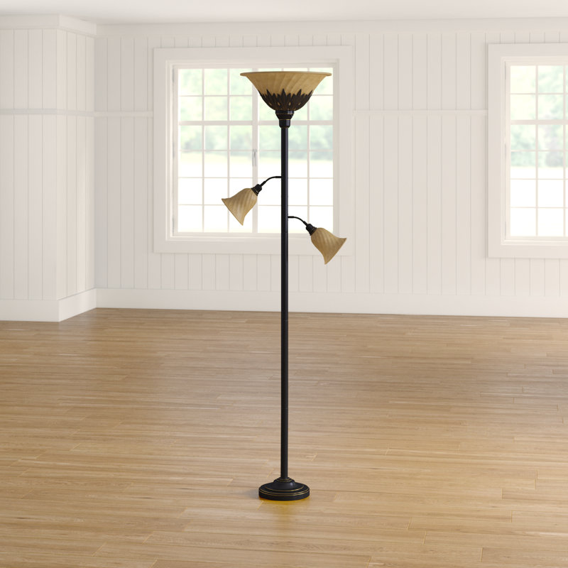 Altamae 71'' Tree Floor Lamp, Restoration Bronze, Champagne