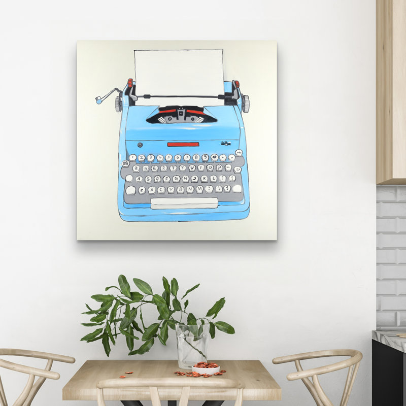 typewritter machine - 32"x32" art on canvas