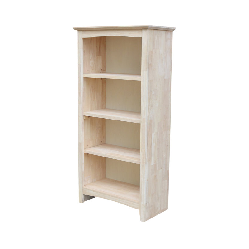 Rondelle Unfinished Bookcase, (4 Shelves) 48” H x 24” W x 12.3” D
