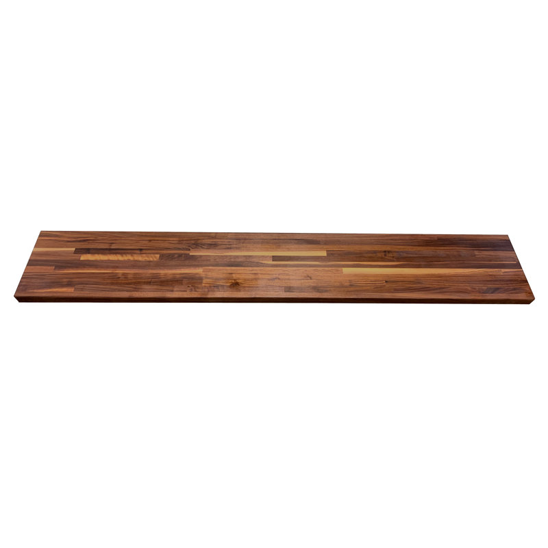 Dauna Solid Wood Accent Shelf, 1.5" x 8" x 72", Walnut