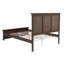 Grand lit de style traditionnel avec tête de lit, pied de lit et cadre en bois de pin renforcé de couleur brun riche-1971153009