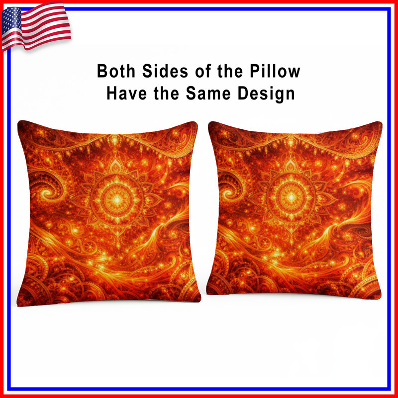 Intricate Mandala Art Double Sided Throw Pillows, 20 x 20 inches