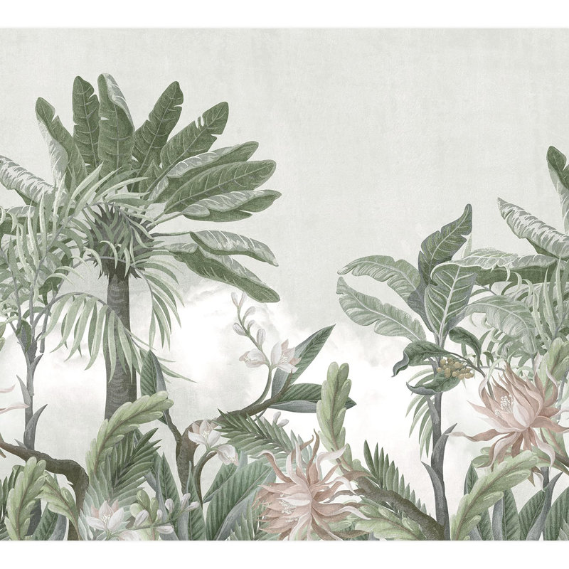 Bordure florale pelez et collez, L 108 po x l 120 po