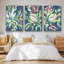 Blue Tropics I, ensemble de 3 toiles encadrées sur toile-97758349-97758351