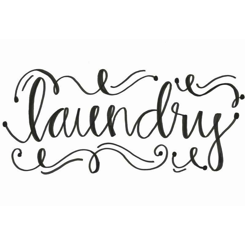 Laundry Scroll - Wrapped Canvas Art Prints, 30cm H x 46cm W